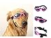VANVENE Pet Glasses Dog Sunglasses Dog Glasses Golden Retriever Samoyed Sunglasses Goggles Big Dog Eye Wear Protection (pink)