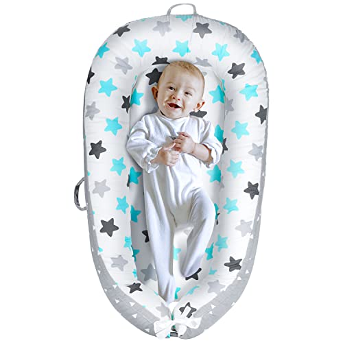 Yoocaa Baby Lounger, Soft 100 Cotton & Fiberfill Breathable Newborn