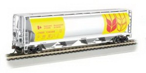 Bachmann Trains Government of Canada - Yellow 4 Bay Cylindrical Grain Hopper