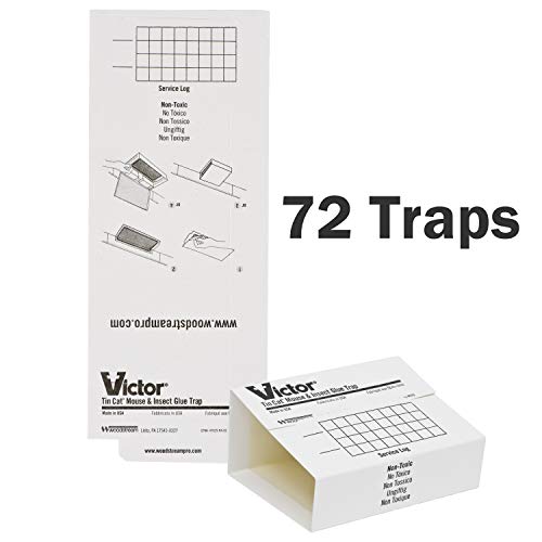 Victor M309 72 Pack Insect & Mouse Glue Board, White