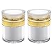 White and Gold Airless Jar - 1 oz / 30 ml (2 Pack)