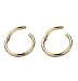 Thunaraz 3 Pair Stainless Steel 16G Sleeper Earrings Septum Clicker Nose Lip Ring Body Piercing Golden Tone