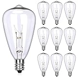 Edison Light Bulbs 10-Pack Replacement ST35 Clear