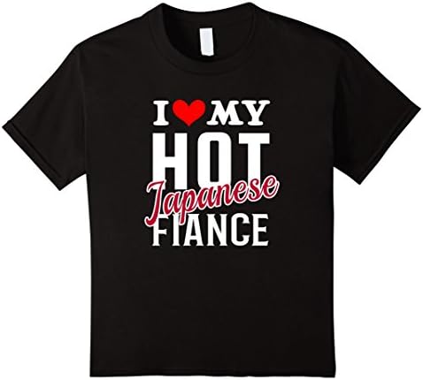 Kids I Love My Hot Japanese Fiance Shirt 8 Black