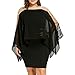 LISTHA Summer Dresses for Women 2023 Plus Size Chiffon Batwing Sleeve Dress Casual Cold Shoulder Wedding Guest Dress