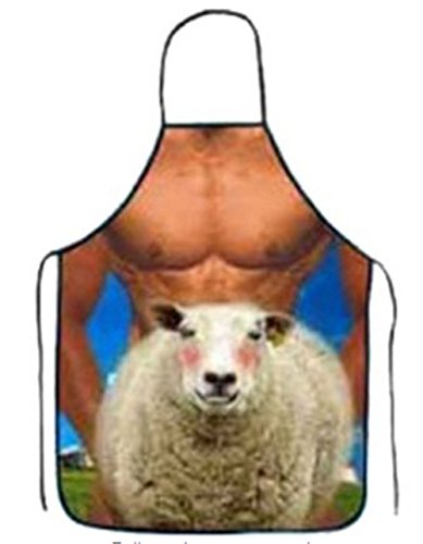 OYSRONG Funny Comics Cute Sheep Kitchen Cooking Apron for Birthday Gift
