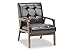 Baxton Studio Mid-Century Masterpieces Club Chair, Brown