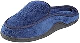 Isotoner Men's Terry Slip On Clog Slipper with Memory Foam for Indoor/Outdoor Comfort