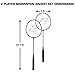 EastPoint Sports 2 Racket + Birdie Set, Black, 1-1-00351