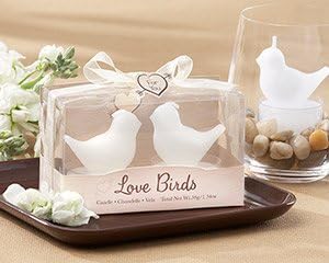 "Love Birds" White Bird Tea Candles Favors (Set of 24 Favors) 50% Off