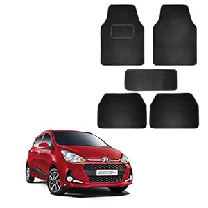 AutokraftZ Simple Black Universal Car Foot Mat in Fabric Material_52