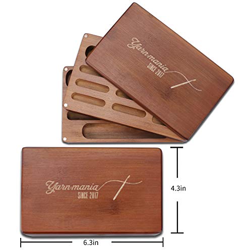 [Limited Edition] Yarn Mania Light up Crochet Hooks - 9 Interchangeable Lighted Crochet Hooks (2.5mm - 6.5mm) - Bonus Accessories and Case (Wood) - Thumbnail 3
