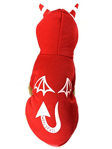 Red Devil Dog Costume with Hoodie - Image 4