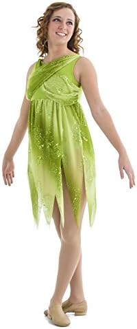 Enchanted Green Chiffon Lyrical Dress Green X-Large