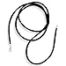 Bling Jewelry Black Silk Cord Silver Plated Lobster Claw Clasp Necklace 24 Inches