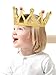 8 Pieces Gold Crown Royal Queen Crown King and Queen Princess Headwear Jeweled Costume Accessories