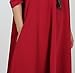 Mordenmiss Women's Knit Sweater Dress Baggy Flared Shift Pullover Style 1 Burgundy