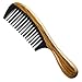Onedor Buffalo Horn Handmade 100% Natural Green Sandalwood Hair Comb - Anti-Static Sandalwood Scent Natural Hair Detangler Wooden Comb (Wide Tooth)