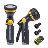 Melnor 65097-AMZ RelaxGrip Nozzles with QuickConnect End Connector and 2 Product Adapters, Gardening Set, Straight & Multi-Pattern