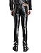 Moonwalk Men`s Faux PU Leather Skinny Black Biker Pants 32 Black