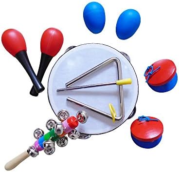 CiCi Baby Music Instruments for Kids - Percussion &amp; Rhythm Maracas Band Play Musical Toys (Pack of 6 Kinds)