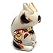 Kutani Japanese Maneki Neko Handstand Lucky Cat Ceramic