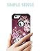 Hocase Compatible with iPhone 6/6s Case, Heavy Duty Shockproof Silicone Rubber Bumper+Hard Plastic Full Body Protective Case - Royal Purple Flowers