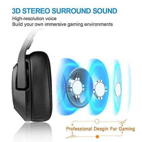 WILLNORN for Xbox One Headset PS4 Headset with Mic, Gaming Headset for Xbox One,Playstation 4,PC,PS3 Noise Cancelling Over Ear Headphones with Microphone, LED Light, Soft Memory Earmuffs