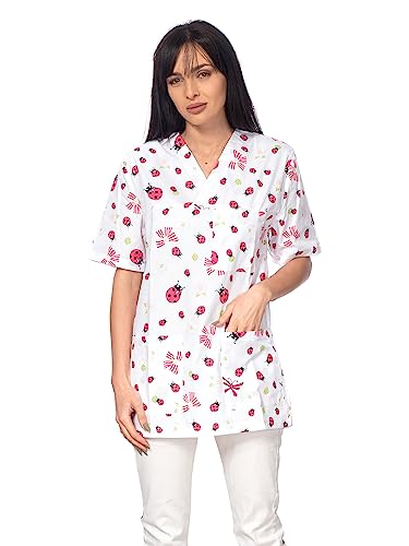 DINOZAVR Bruna Sanitary V-Neck Scrub Top for Women
