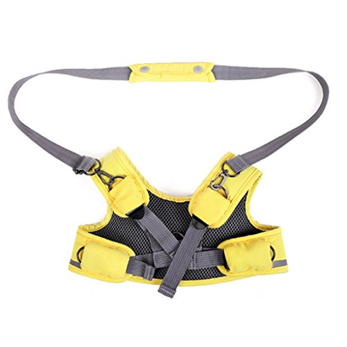 WYT Toddler Safety Walking Reins Harness Belt Adjustable Strap Walk Assistant,Yellow Lion