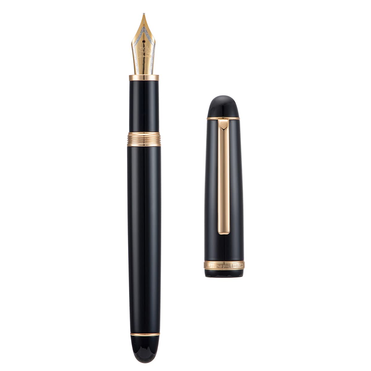 Photo 1 of Jinhao X350 Fountain Pen Fine Nib with Converter, Black with Golden Clip Metal Writing Pen