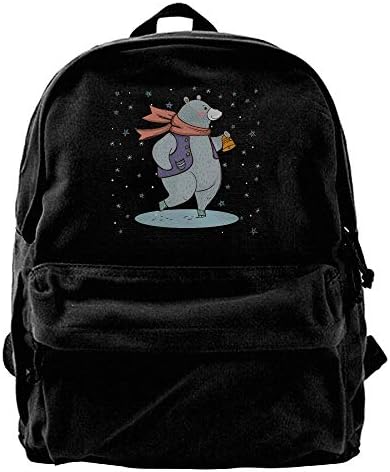 AiguanIce Bear Performance Black Canvas Backpack