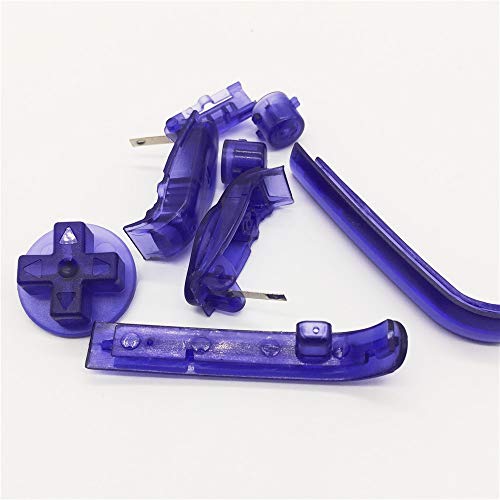 EXSEK Transparent Blue D Pads Power L R A B Buttons Repair Part for Gameboy Advance GBA (Tblue Buttons)