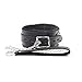 AOTNEG STAR Black Collar Pu Leather Choker Necklace with Chain for Women Men Ladies