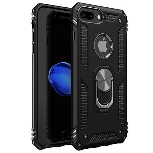 iPhone 7 Plus Case | iPhone 8 Plus Case [ Military Grade ] 15ft. Drop Tested Protective Case | Kickstand | Wireless Charging | Compatible with Apple iPhone 8Plus / iPhone 7 Plus Case - Black - Thumbnail 7