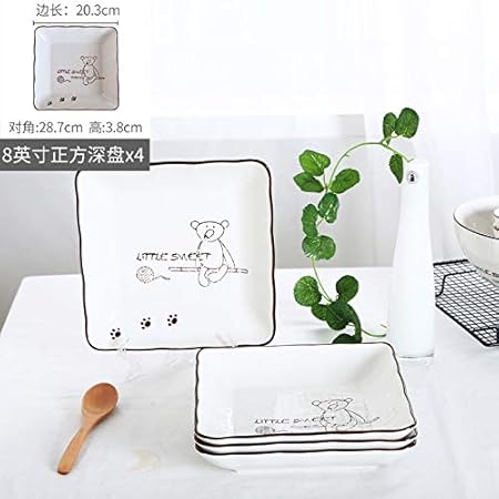 Miro Bear Plate Set Home Creative Western Plato Plato Sopa Plato ...