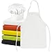 Tessa's Kitchen Kids -Child’s Chef Hat Apron Set, Kids Size, Children’s Kitchen Cooking and Baking Wear Kit for those Chefs in Training, Size (S 2-5 Year, White)