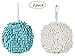 IvyMei - IvyMei 2 Pack Chenille Hand Towels,Hanging Kitchen Hand Towels,Bathroom Hand Towels with Loop,Quick Dry Cloths for Cleaning,Soft Absorbent Microfiber Hand Towels,White Blue