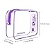 Lermende 2pcs Clear Toiletry Bag TSA Approved Travel Bag,Carry On for Travel,Airport Airline Accessories Compliant Bag,Quart Sized Makeup Cosmetic bag Women Men (Purple, 2 Pack)