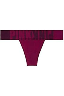 Amazon Com Victoria S Secret Pink Seamless Thong Panty Large