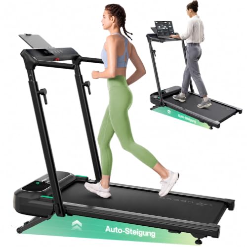 UREVO Smart Laufband mit Auto-Steigung und Schreibtisch-Workstation
