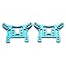 DiDi/iRC Upgrade Parts Durable Aluminum Shock Absorber Board Set Rear/Front Shock Tower Plate for Upgrading RC 1:18th Wltoys A949 A959 A969 A979 2PCS