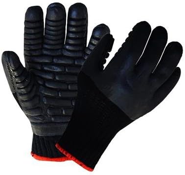 Polyco 8763 Anti Vibration Tremor Low Gloves, 1 Pair, Size Medium, Black