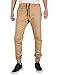 Italy Morn Men Chino Jogger Casual Pants Biker Jogging Twill Khakis Slim Black