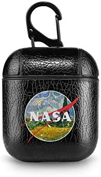 NASA AirPod Case NASA Logo Airpods Case Space Airpods Case Cover Art Background Apple Airpods Case NASA Airpods 2 Case (Black)