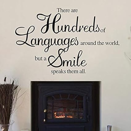 68x43cm Ebay Vente Chaude Mot Sourire Citation Amovible Art Vinyle Stickers Muraux Pour Les Magasins Decoration Murale Amazon Fr Bebes Puericulture