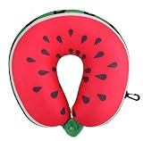 Travel Pillows Fruit U Shaped Watermelon Lemon Kiwi Orange Cushion (Watermelon)