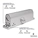 FORTSTRONG Commercial Door Closer (Silver) - Automatic Door Closer - UL Listed Grade 1 ADA Hydraulic Door Closers Certified - FS-6300