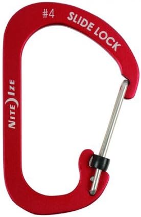 Nite Ize Unisex's Aluminum Carabiner Slidelock, Red, Size 4 - Image 4