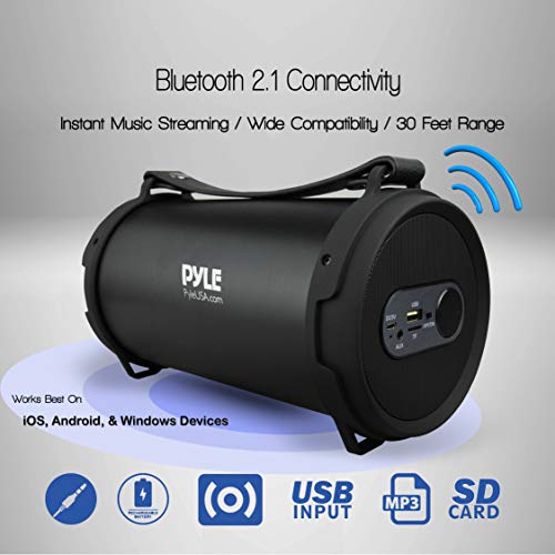 Pyle Portable Speaker, Boombox, Bluetooth Speakers, Rechargeable